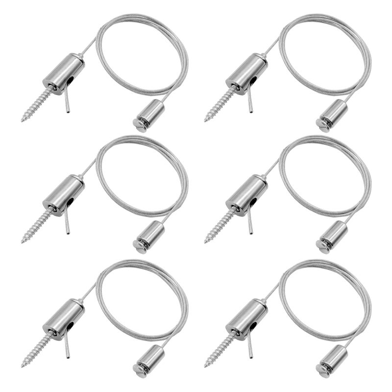 cezelux 6 Pack 3ft Hexagon LED Lights Lighting Suspension Cables Kit for Hexagon Garage Lights Adjustable Steel Hanging Chains Light Suspension Kit for Honeycomb Lights Per Strip Load Capacity 6.6Ib - Image 1